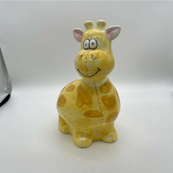 Adorable Baby Giraffe Ceramic Piggy Bank Coin Bank - Picture 1 of 6